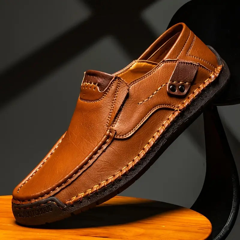 🔥 50% OFF ⏰ Classic Men’s Leather Shoes – Breathable Calfskin, Slip-On Comfort & Timeless Style! 👞✨